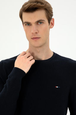 Мужской темно-синий базовый свитер Неожиданная скидка в корзине - U.s. polo assn фото 2