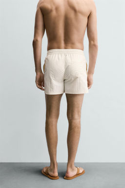 CONTRAST MID-LENGTH SWIMMING TRUNKS - Zara фото 3