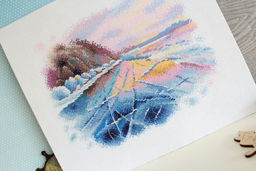 Набор для вышивания М.П.Студия А-042 Зимний байкал СК/Распродажа 25 х 20 см