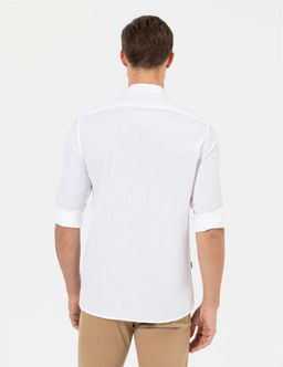 Beyaz Slim Fit Uzun Kollu G_mlek - Pierre cardin фото 5