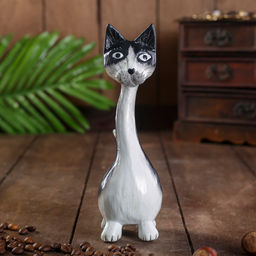 Сувенир дерево "Котик с длинной шеей" 7,5х5,5х18 см