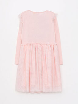 Bisiklet Yaka Minnie Mouse Bask?l? Uzun Kollu K?z ?ocuk Elbise - Waikiki фото 2