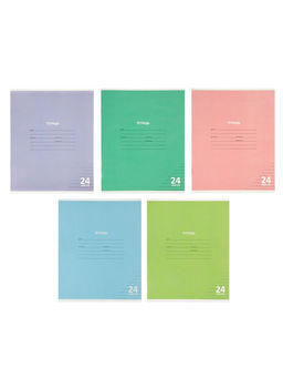 Цена за 100 шт. Тетрадь 24л лин КПК "Пастель", обл мел карт, блок №2, 5В МИКС