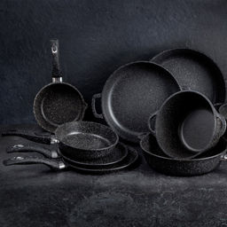 Ковш с тефлоновым покрытием 2,0л, д20см Гранит, h8,5см, s0,4см, съемная ручка из термостойкого пластика (Россия) - Домашняя мода фото 6