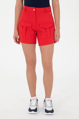 Женские красные вязаные шорты Неожиданная скидка в корзине - U.s. polo assn фото 2