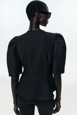 PUFF SLEEVE PEPLUM TOP - Zara фото 4