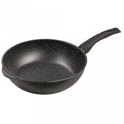 Сотейник с антипригарным покрытием д28см "Гранит", h8,2см, s0,4см, ручка из термостойкого пластика (Россия)