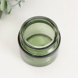 Цена за 2 шт. Банка для свечей стеклянная с пробкой «Зелёная» 100 мл 6.5×6.5×6.5 см