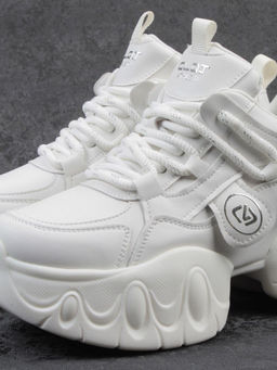 03-9D-1 WHITE Кроссовки женские (натуральная кожа, искусственная кожа)