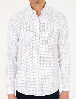 Рубашка Slim Fit индиго с длинным рукавом
