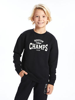 Bisiklet Yaka Erkek ?ocuk Sweatshirt