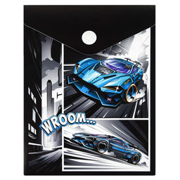 Цена за 3 шт.Папка для документов пластиковая Феникс+, арт. 69031/ 12 ГОНКИ (полипропилен, 15.8х11.4 см, 1 отделе