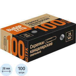 Скрепки Attache металлические без. покрытия,28 мм, негофрирован.,100шт/уп  фото 2