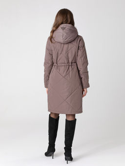 24312 Пальто дем. бежево-коричневый - Dizzyway фото 4