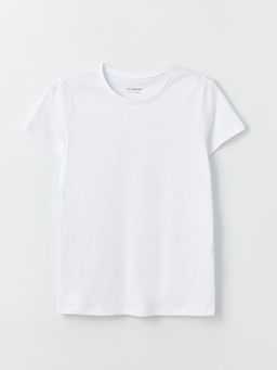 Bisiklet Yaka Basic K?sa Kollu K?z ?ocuk Ti??rt