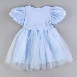 Карнавальный костюм «Снежинка»: ободок, платье голубое, рост 98 см