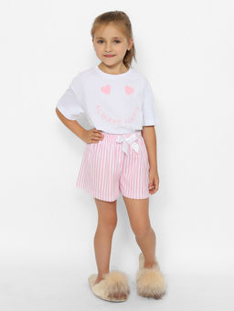 CRB wear/CWJG 50153-20 Комплект для девочки (футболка, шорты),белый/Ex.Cherubino  фото 4