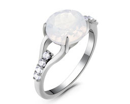 Кольцо, лунный камень выращ., МЦВ157