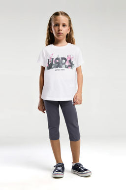 K_z _ocuk Beyaz Pijama Tak_m_ Sepette S_rpriz _ndirim