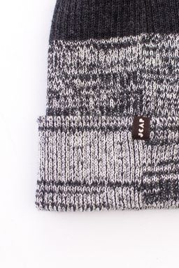 Шапка вязаная-резинка деми (Черный меланж и Черный-белый меланж) КЭП - Jumbi фото 3