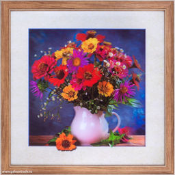 Картина 5D 40х40 069 Букет в белом кувшине / ZR8210H-222411 /