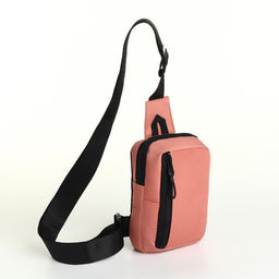 Сумка-слинг женская из текстиля, розовая