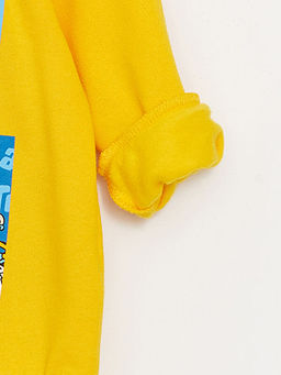 Bisiklet Yaka Uzun Kollu Nostaljik Maymun Bask?l? Erkek Bebek Sweatshirt - Waikiki фото 3