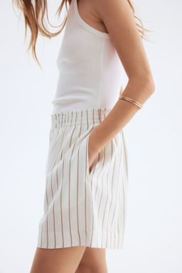 Pantal?n corto en mezcla de lino - H&m фото 9