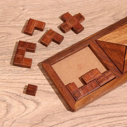 Игра настольная головоломка 3 в 1, 28.5×10.5×1 см, дерево шишам