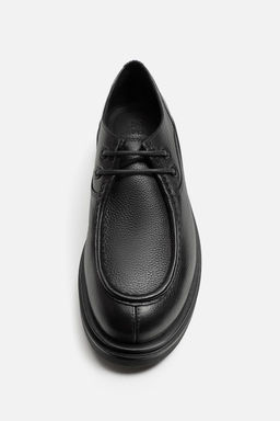 LEATHER MOC TOE SHOES - Zara фото 7