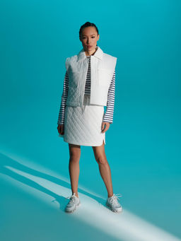 Белый стеганый жилет - Incity фото 2