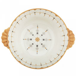 "Алдан" Салатник фарфоровый 1,1л, 22,8х18,7х8см, с ручками, с деколью, отводка (Китай)