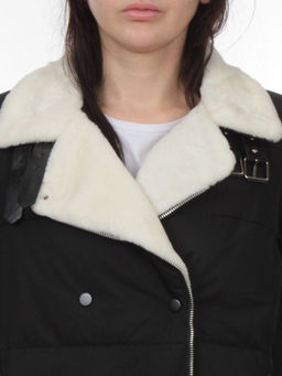 S24-236 BLACK Куртка демисезонная женская (100 гр. холлофайбер) - Fashion фото 4