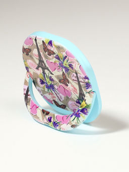 Зеркало карманное «Узор», с подставкой, 8×8 см, фиолетовое