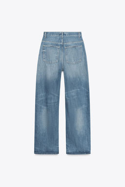 TRF STRAIGHT WIDE HIGH-WAIST JEANS - Zara фото 7