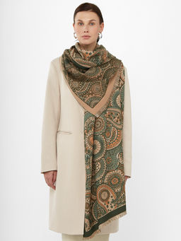 в составе ШЕРСТЬ и КАШЕМИР Большой, мягкий, теплый двусторонний палантин - Tantino фото 3