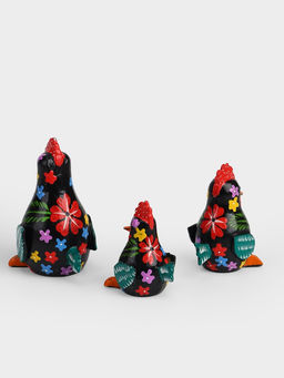 Сувенирный набор Курочки, 12 см, 10 см, 8 см, дерево