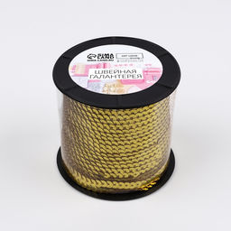 Пайетки на нити, голография, 6 мм, 91±1 м, цвет золотой