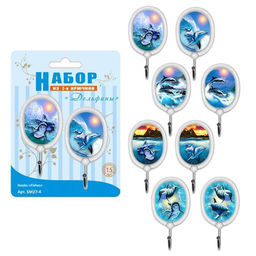 Набор крючков "Дельфины" 2шт, SM27-4 /МультиДом/