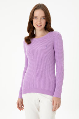 Женский сиреневый базовый свитер - U.s. polo assn фото 15