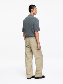 Pantalones anchos de algod?n y lino - H&m фото 7