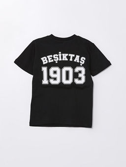 Bisiklet Yaka K?sa Kollu Be?ikta? Bask?l? Erkek Bebek Ti??rt - Waikiki фото 3