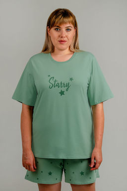 Арт. 9171 Пижама с шортами 52-58 (4 шт) Цвет:полынь - Калинка фото 2