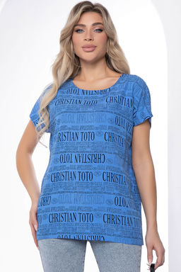 Блуза Альбина (синяя) Б8776 - Lt collection фото 5