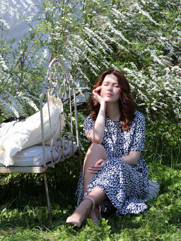 Белорусское платье-рубашка из хлопка летнее - Almond фото 10