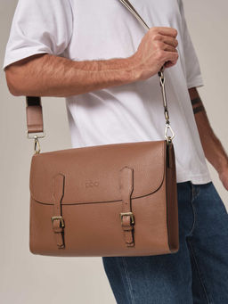 Мужская сумка David DBR 7095 темный орех фото 2