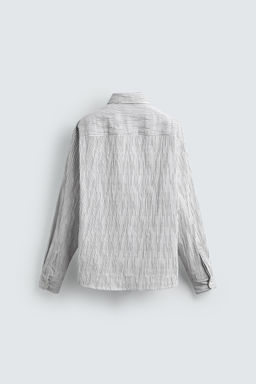 IRREGULAR STRIPED JACQUARD SHIRT - Zara фото 7