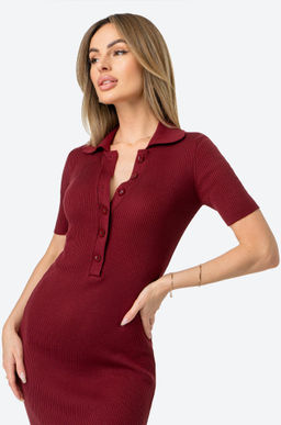 Женское платье-поло в рубчик Happy Fox фото 8