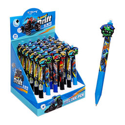 Цена за 36 шт. Стираемая ручка Yalong «Машина», гелевая, автоматическая, синий стержень, узел 0.5 мм, МИКС