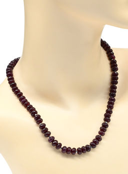 Бусы из камня кальцита рондель гр.7*5мм цв.гранат, 47см